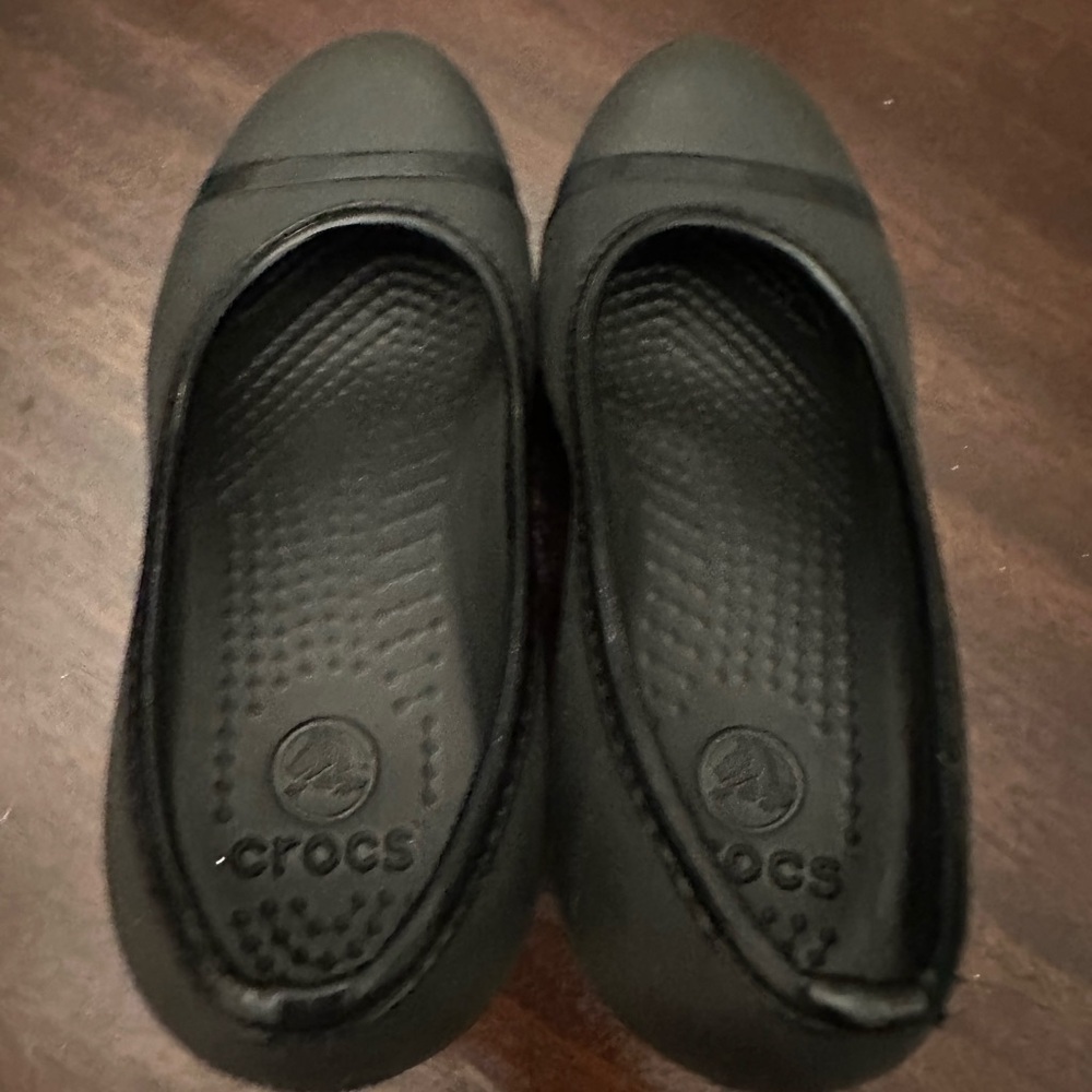 CROCS Black Platform Wedge Pumps - Picture 5 of 10
